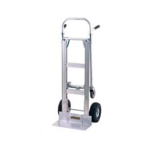 Harper 1,000 lb. Dual Pin Handle Wide Body Junior Aluminum Hand Truck / Platform Truck with 10