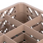 Noble Warewashing 20-Compartment Gray Full-Size Glass Rack with 3 Brown Extenders Noble Warewashing 20-Compartment Gray Full-Size Glass Rack with 3 Brown Extenders