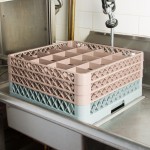 Noble Warewashing 20-Compartment Gray Full-Size Glass Rack with 3 Brown Extenders Noble Warewashing 20-Compartment Gray Full-Size Glass Rack with 3 Brown Extenders