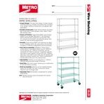 Metro 5N357BR Super Erecta Brite Wire Stationary Starter Shelving Unit - 18 Metro 5N357BR Super Erecta Brite Wire Stationary Starter Shelving Unit - 18