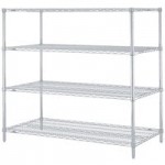 Metro 5N357BR Super Erecta Brite Wire Stationary Starter Shelving Unit - 18 Metro 5N357BR Super Erecta Brite Wire Stationary Starter Shelving Unit - 18