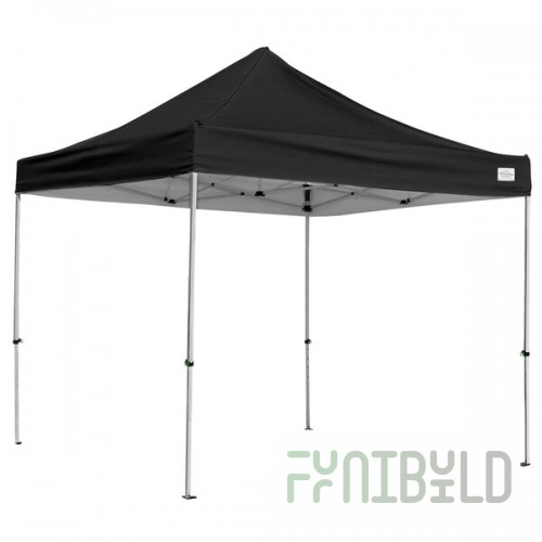 Caravan Canopy 21003505051 Alumashade Bigfoot 10' x 10' Black Light-Duty Commercial Grade Instant Canopy Deluxe Kit