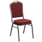 Flash Furniture NG-C01-HTS-2201-SV-GG Hercules Burgundy Pattern Fabric Crown Back Stackable Banquet Chair with Silver Vein Frame Flash Furniture NG-C01-HTS-2201-SV-GG Hercules Burgundy Pattern Fabric Crown Back Stackable Banquet Chair with Silver Vein Frame