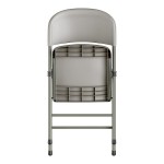 Lancaster Table & Seating Gray Contoured Injection-Molded Folding Chair with Charcoal Frame and Gray Legs - 4/Case Lancaster Table & Seating Gray Contoured Injection-Molded Folding Chair with Charcoal Frame and Gray Legs - 4/Case