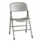 Lancaster Table & Seating Gray Contoured Injection-Molded Folding Chair with Charcoal Frame and Gray Legs - 4/Case Lancaster Table & Seating Gray Contoured Injection-Molded Folding Chair with Charcoal Frame and Gray Legs - 4/Case