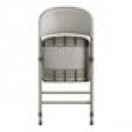 Lancaster Table & Seating Gray Contoured Injection-Molded Folding Chair with Charcoal Frame and Gray Legs - 4/Case Lancaster Table & Seating Gray Contoured Injection-Molded Folding Chair with Charcoal Frame and Gray Legs - 4/Case