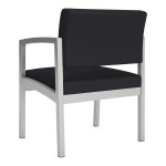 Lesro Lenox Steel Patriot Plus Black Vinyl Oversized Guest Arm Chair
