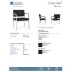 Lesro Lenox Steel Patriot Plus Black Vinyl Oversized Guest Arm Chair