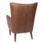 Flash Furniture Connor Dark Brown Modern Faux Leather Wingback Accent Chair with Wooden Legs and Frame Flash Furniture Connor Dark Brown Modern Faux Leather Wingback Accent Chair with Wooden Legs and Frame