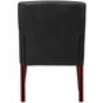 Boss B619 Black Box Arm Guest Chair with Mahogany Finish Boss B619 Black Box Arm Guest Chair with Mahogany Finish