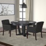 Boss B619 Black Box Arm Guest Chair with Mahogany Finish Boss B619 Black Box Arm Guest Chair with Mahogany Finish