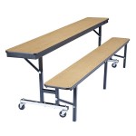 National Public Seating CBG72 6 Foot Mobile Convertible Cafeteria Bench Unit with Particleboard Core and Ganging Devices National Public Seating CBG72 6 Foot Mobile Convertible Cafeteria Bench Unit with Particleboard Core and Ganging Devices