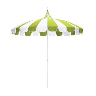 California Umbrella SMPT 852 SUNBRELLA 2 Pagoda 8 1/2' Round Push Lift Umbrella with 1 1/2