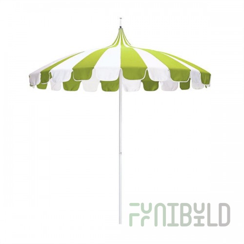 California Umbrella SMPT 852 SUNBRELLA 2 Pagoda 8 1/2' Round Push Lift Umbrella with 1 1/2