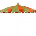 California Umbrella SMPT 852 SUNBRELLA 2 Pagoda 8 1/2' Round Push Lift Umbrella with 1 1/2