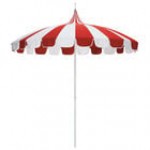 California Umbrella SMPT 852 SUNBRELLA 2 Pagoda 8 1/2' Round Push Lift Umbrella with 1 1/2