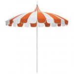 California Umbrella SMPT 852 SUNBRELLA 2 Pagoda 8 1/2' Round Push Lift Umbrella with 1 1/2