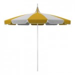 California Umbrella SMPT 852 SUNBRELLA 2 Pagoda 8 1/2' Round Push Lift Umbrella with 1 1/2