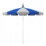 California Umbrella SMPT 852 SUNBRELLA 2 Pagoda 8 1/2' Round Push Lift Umbrella with 1 1/2