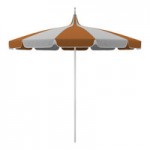 California Umbrella SMPT 852 SUNBRELLA 2 Pagoda 8 1/2' Round Push Lift Umbrella with 1 1/2