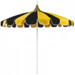 California Umbrella SMPT 852 SUNBRELLA 2 Pagoda 8 1/2' Round Push Lift Umbrella with 1 1/2