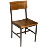 BFM Seating Memphis Distressed Rustic Clear Coated Steel Customizable Side Chair with Natural Ash Wooden Back and Seat BFM Seating Memphis Distressed Rustic Clear Coated Steel Customizable Side Chair with Natural Ash Wooden Back and Seat