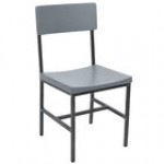 BFM Seating Memphis Distressed Rustic Clear Coated Steel Customizable Side Chair with Natural Ash Wooden Back and Seat BFM Seating Memphis Distressed Rustic Clear Coated Steel Customizable Side Chair with Natural Ash Wooden Back and Seat