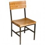 BFM Seating Memphis Distressed Rustic Clear Coated Steel Customizable Side Chair with Natural Ash Wooden Back and Seat BFM Seating Memphis Distressed Rustic Clear Coated Steel Customizable Side Chair with Natural Ash Wooden Back and Seat