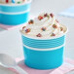 Choice 12 oz. Blue Paper Frozen Yogurt / Food Cup - 50/Pack