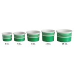 Choice 16 oz. Green Paper Frozen Yogurt / Soup / Food Cup - 1,000/Case