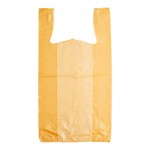 Choice Customizable 1/6 Standard Size Orange Unprinted Standard-Duty Plastic T-Shirt Bag - 1,000/Case Choice Customizable 1/6 Standard Size Orange Unprinted Standard-Duty Plastic T-Shirt Bag - 1,000/Case
