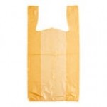 Choice Customizable 1/6 Standard Size Orange Unprinted Standard-Duty Plastic T-Shirt Bag - 1,000/Case Choice Customizable 1/6 Standard Size Orange Unprinted Standard-Duty Plastic T-Shirt Bag - 1,000/Case