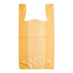 Choice Customizable 1/6 Standard Size Orange Unprinted Standard-Duty Plastic T-Shirt Bag - 1,000/Case Choice Customizable 1/6 Standard Size Orange Unprinted Standard-Duty Plastic T-Shirt Bag - 1,000/Case