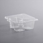 Dart TamperGuard 3-Compartment Tamper-Resistant, Tamper-Evident Container with Well - 300/Case