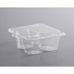 Dart TamperGuard 3-Compartment Tamper-Resistant, Tamper-Evident Container with Well - 300/Case