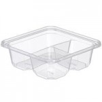 Dart TamperGuard 3-Compartment Tamper-Resistant, Tamper-Evident Container with Well - 300/Case