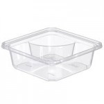 Dart TamperGuard 3-Compartment Tamper-Resistant, Tamper-Evident Container with Well - 300/Case