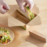 4-Compartment Kraft Taco Holder Insert - 500/Case 4-Compartment Kraft Taco Holder Insert - 500/Case