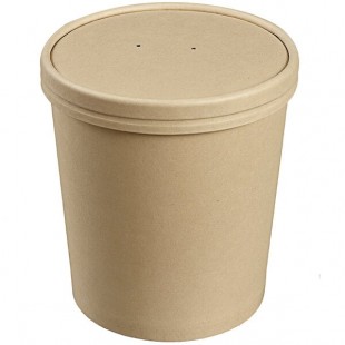 Solia 15.2 oz. Natural Bamboo Fiber Cup with PLA Lamination - 500/Case