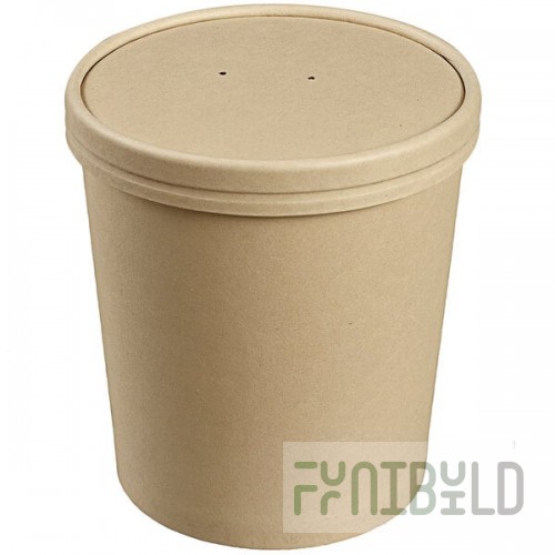 Solia 15.2 oz. Natural Bamboo Fiber Cup with PLA Lamination - 500/Case