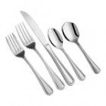 Acopa Edgewood 18/0 Stainless Steel Heavy Weight Flatware 5-Piece Set - Sample