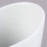 Tuxton GLP-651 TuxTrendz Linx 6 oz. Bright White Tall Slanted China Side Dish - 12/Case
