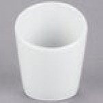 Tuxton GLP-651 TuxTrendz Linx 6 oz. Bright White Tall Slanted China Side Dish - 12/Case