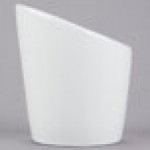 Tuxton GLP-651 TuxTrendz Linx 6 oz. Bright White Tall Slanted China Side Dish - 12/Case