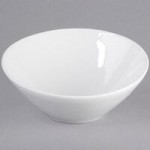 Tuxton GLP-651 TuxTrendz Linx 6 oz. Bright White Tall Slanted China Side Dish - 12/Case