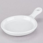 Tuxton GLP-651 TuxTrendz Linx 6 oz. Bright White Tall Slanted China Side Dish - 12/Case
