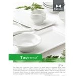 Tuxton GLP-651 TuxTrendz Linx 6 oz. Bright White Tall Slanted China Side Dish - 12/Case