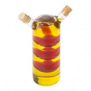 Fox Run 8.5 oz. / 2.7 oz. Bubble Glass Oil and Vinegar Cruet
