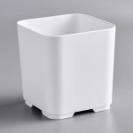 American Metalcraft 48 oz. Square White Melamine Jar - 6/Case