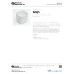 American Metalcraft 48 oz. Square White Melamine Jar - 6/Case